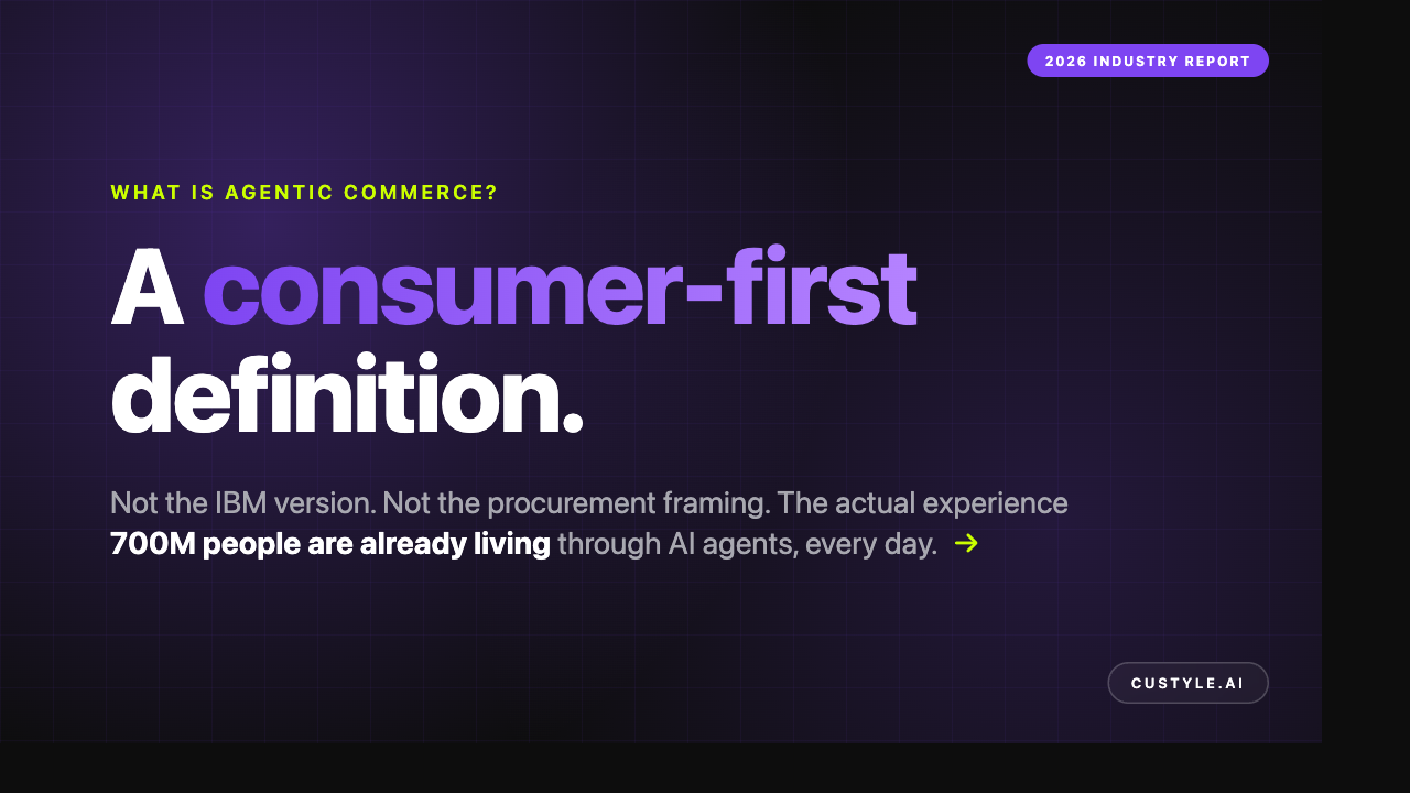 Agentic commerce: a consumer-first definition — hero illustration